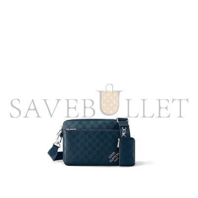 LOUIS VUITTON TRIO MESSENGER BAG DAMIER INFINI LEATHER BLUE M40438 (25*18.5*7cm) 